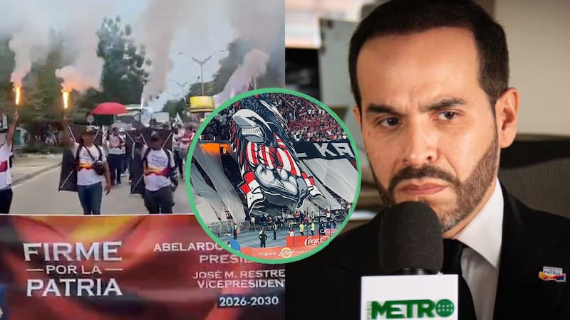 Abelardo de la Espriella recibió apoyo de barristas del Junior