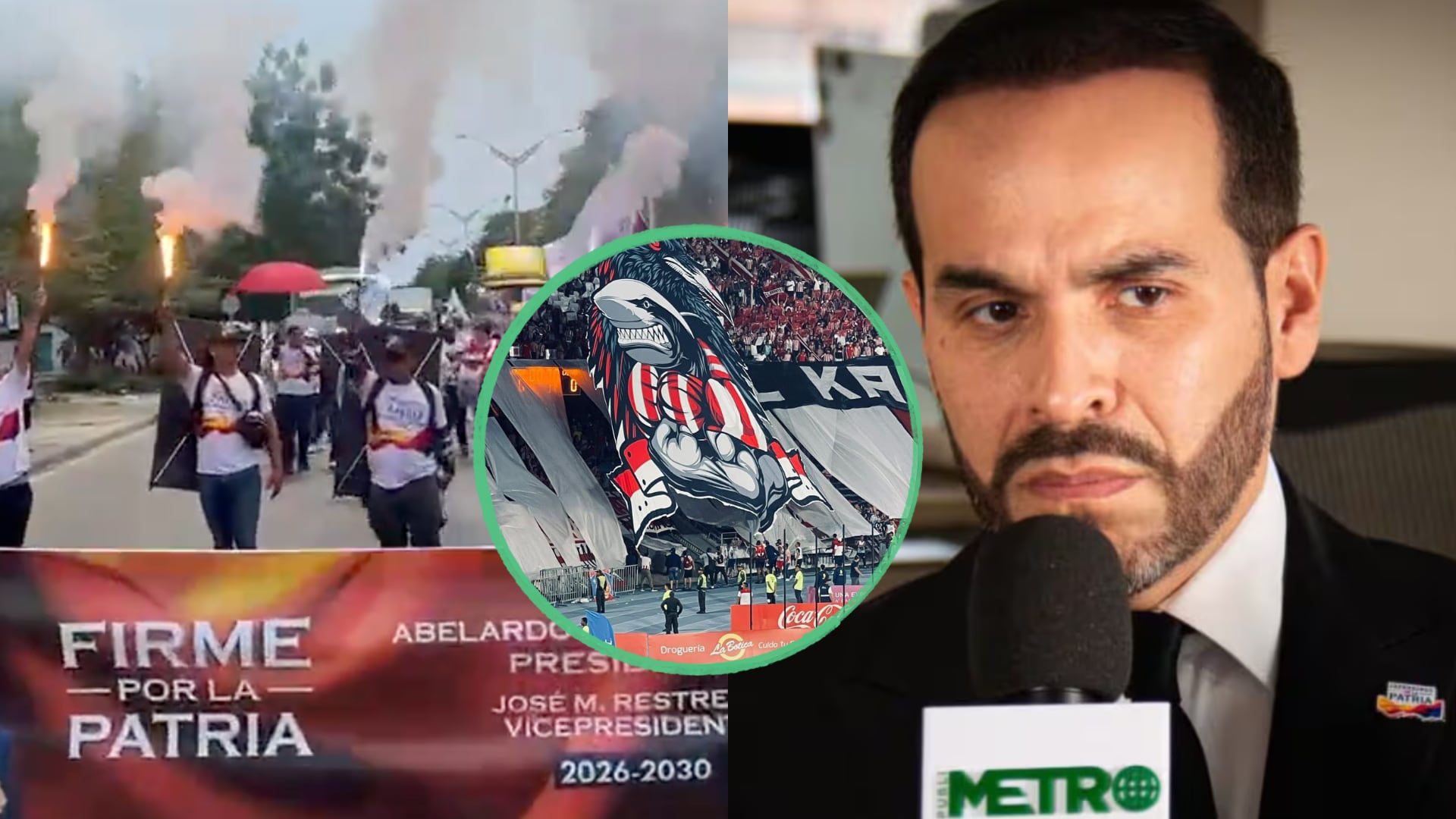 Abelardo de la Espriella recibió apoyo de barristas del Junior