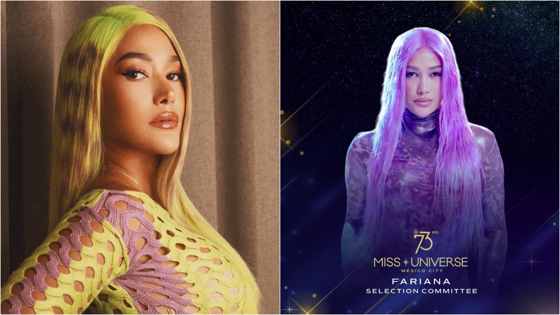 Farina será jurado en Miss Universo: ¿cuándo y dónde será el certamen de belleza más famoso del mundo? (Foto de redes de Farina y Miss Universe)