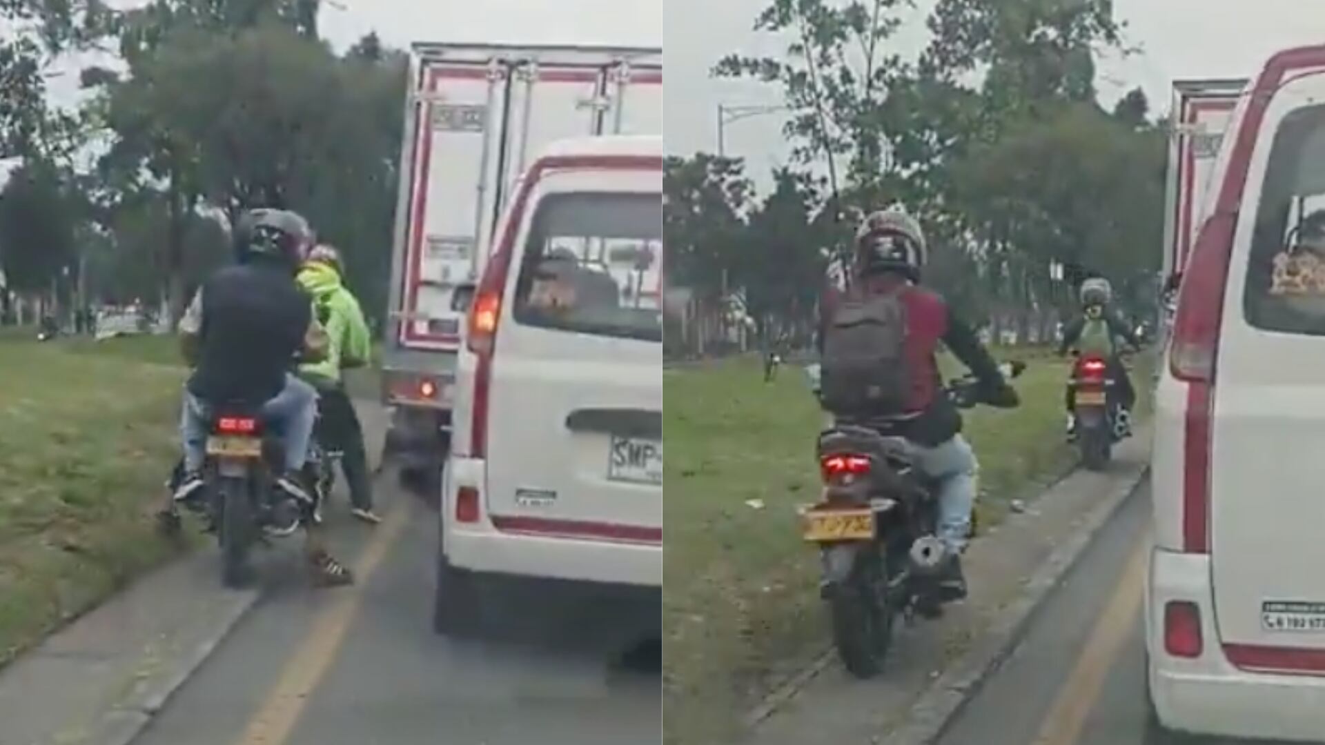 Moteros abrieron un nuevo carril exclusivo en la Avenida Boyacá; es en el separador