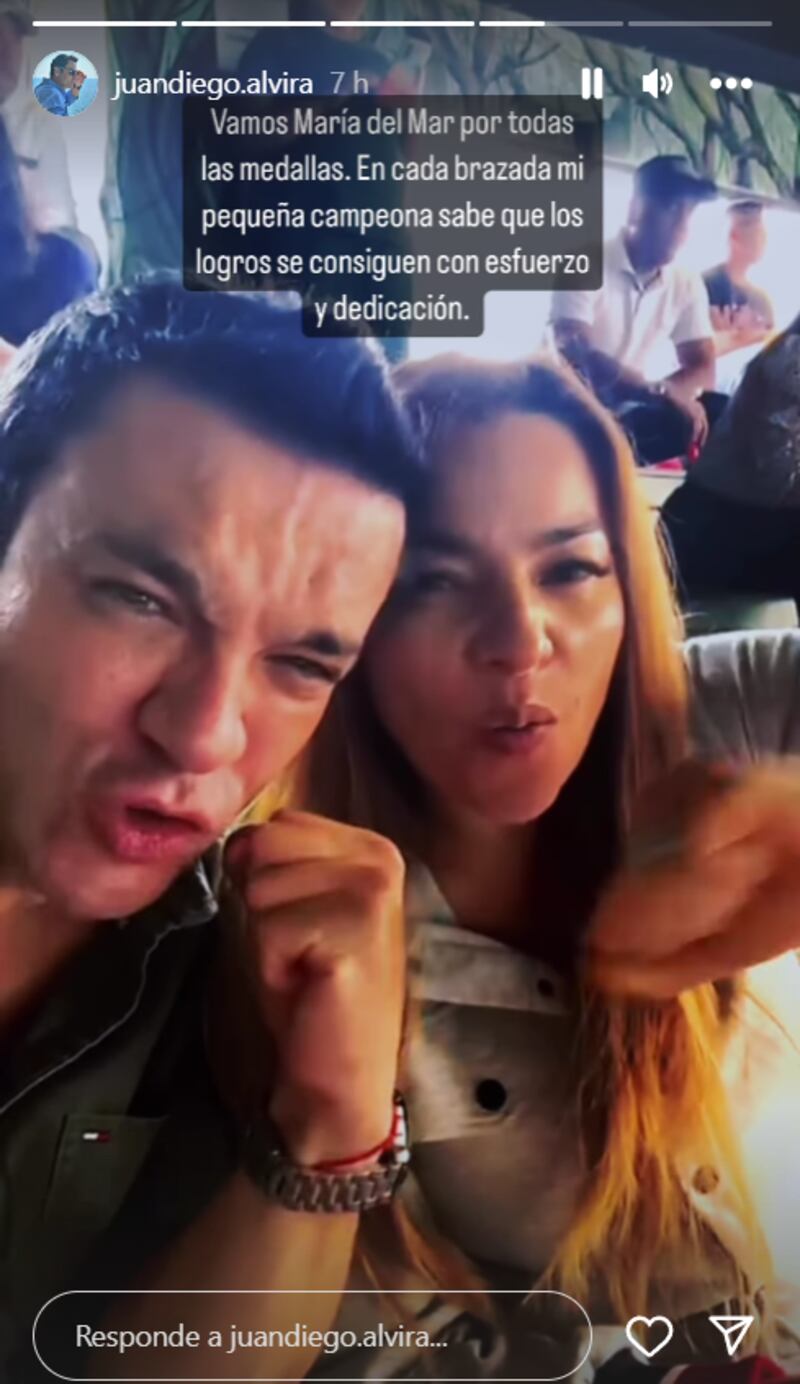 Juan Diego Alvira celebró los logros y el talento de su hija María del Mar