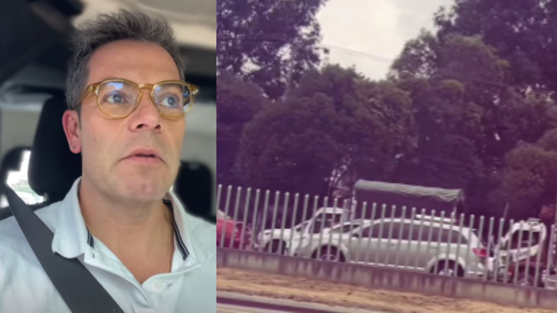 Iván Lalinde de ‘Día a Día’ mostró su preocupación por el paro camionero; hizo de reportero en su carro