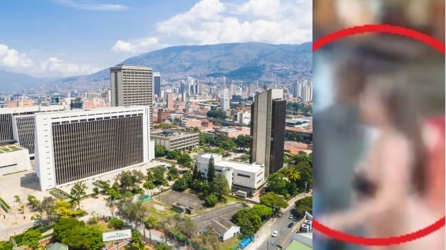 Mujer desnuda corretea a hombre en Medellín.