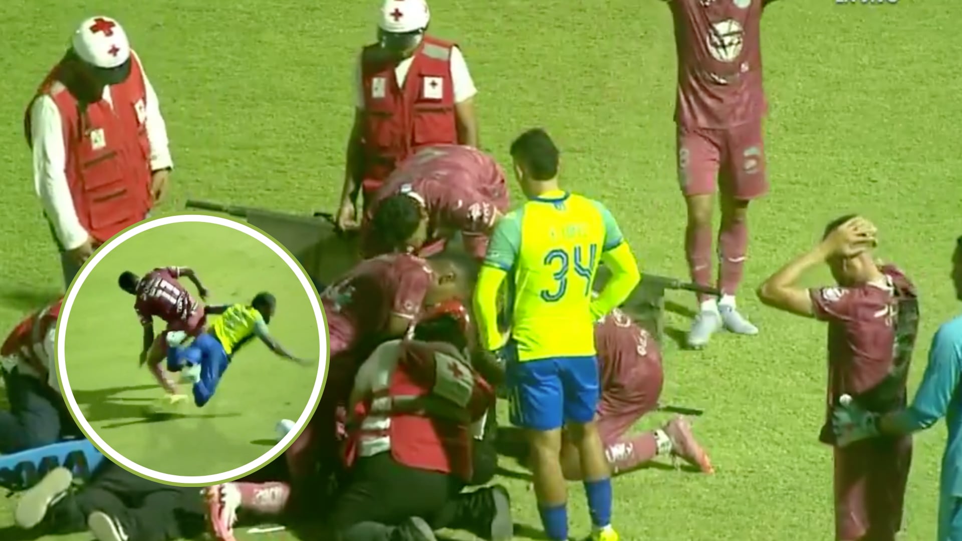 Vídeo | Impactante fractura en pleno partido paralizó a Honduras: la reacción en cancha de los jugadores fue desgarradora