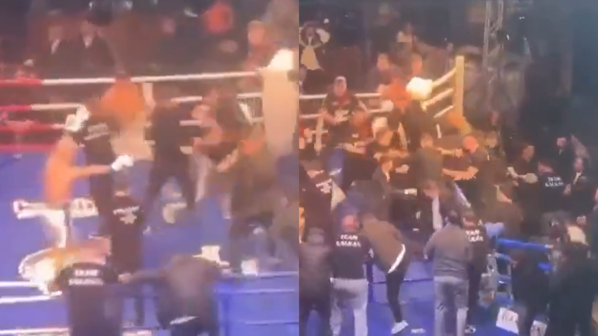 Batalla campal en pelea de boxeo - Fotos: Capturas de pantalla de video viral en redes el 29 de abril del 2026