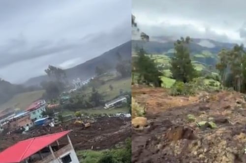 En video: demoledora avalancha de lodo destruyó población en Pasto dejando muertos y caos a su paso