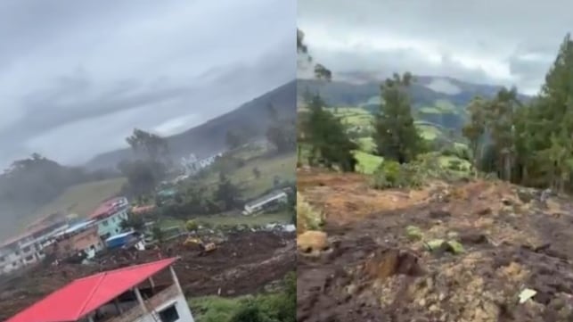 Foto emergencia en el sur de Colombia: avalancha en Mallama dejó muertos, desaparecidos y caos.