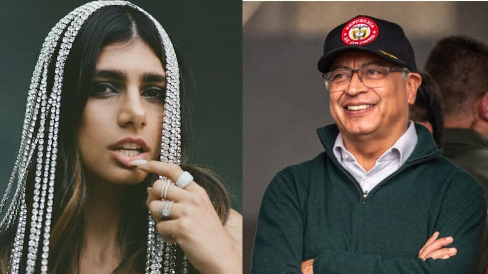 Mía Khalifa y Gustavo Petro