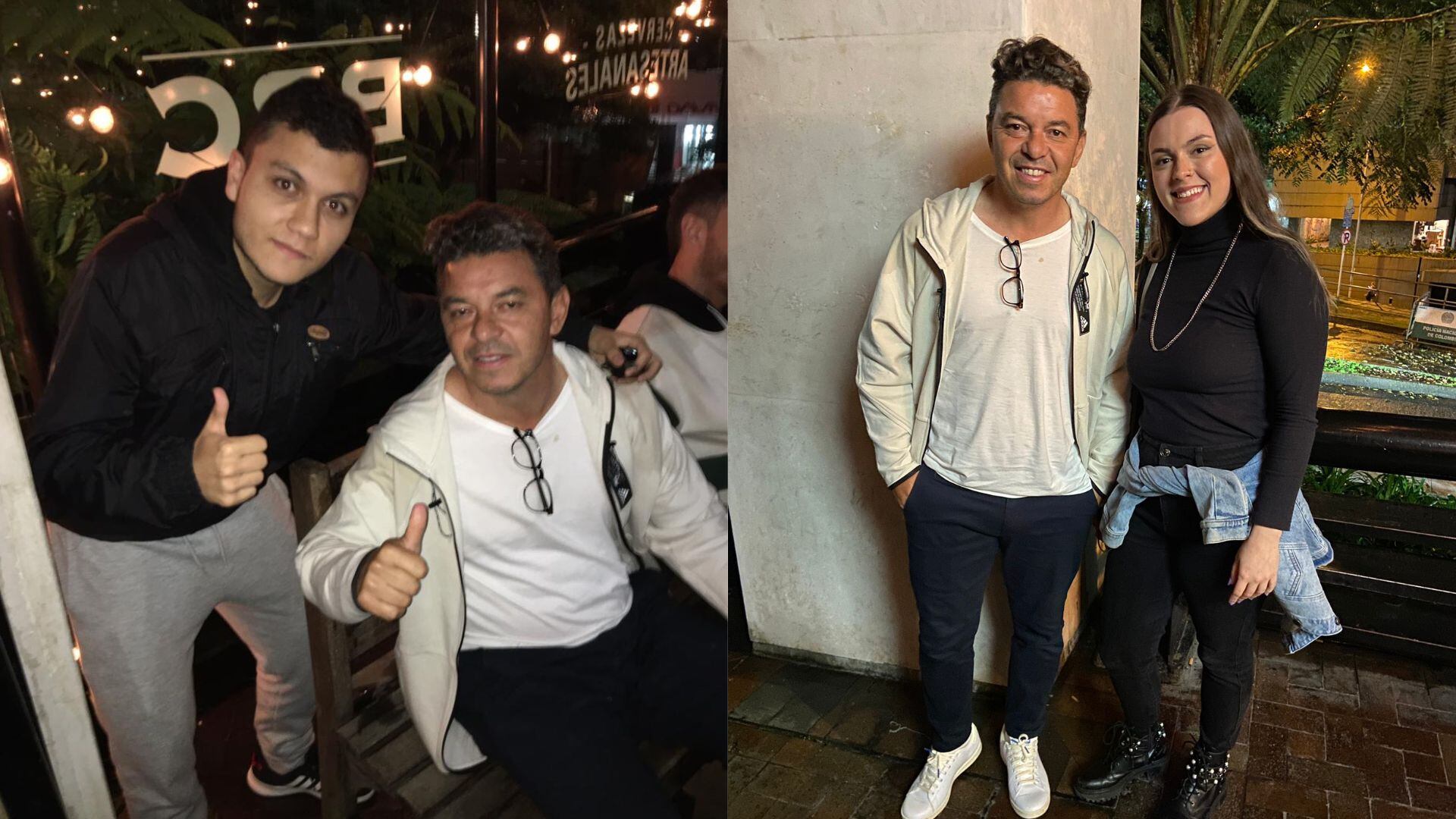 Marcelo Gallardo sorprendió con su presencia en Colombia.