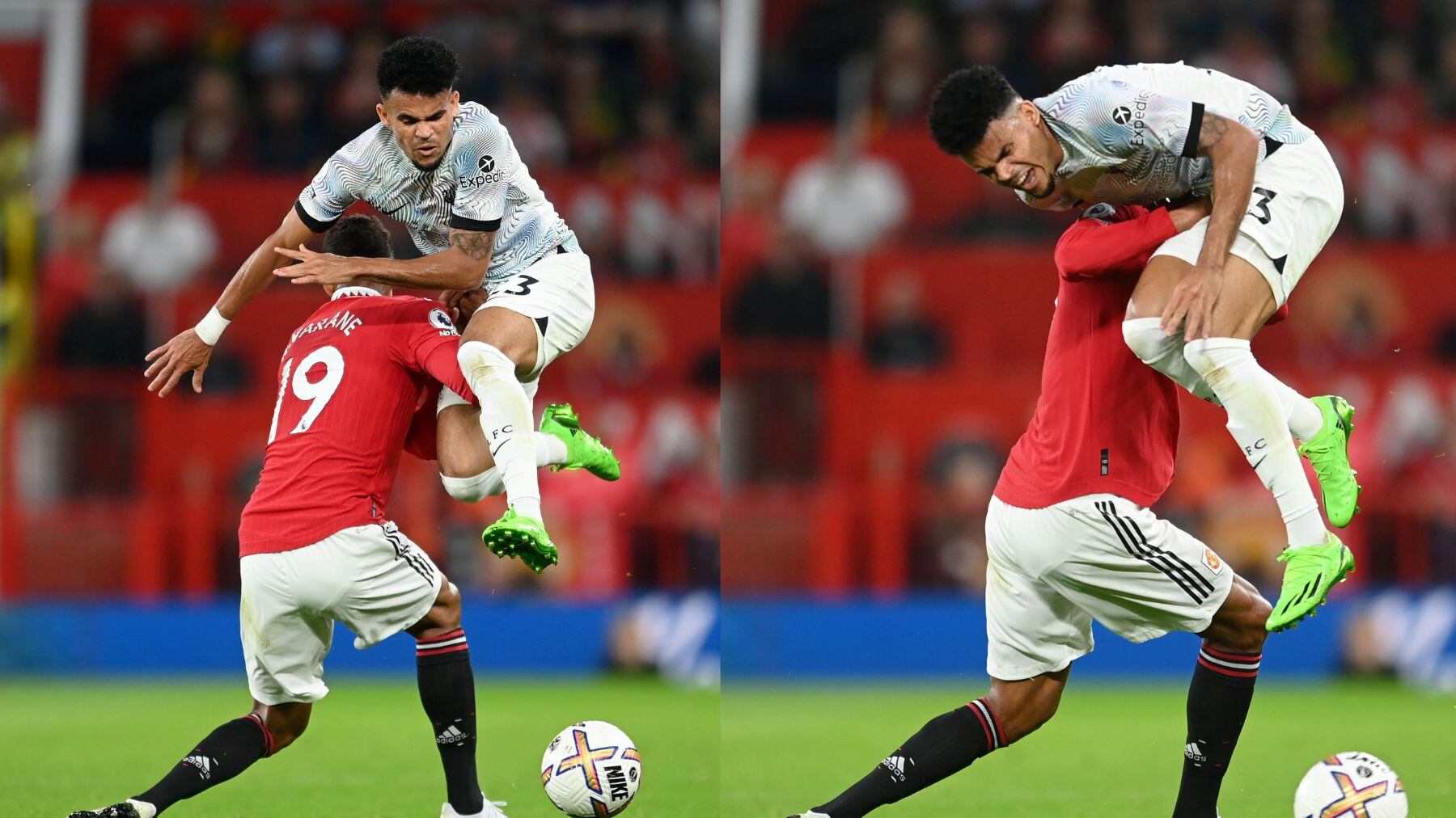 Varane se lelvó por delante a 'Lucho' Díaz