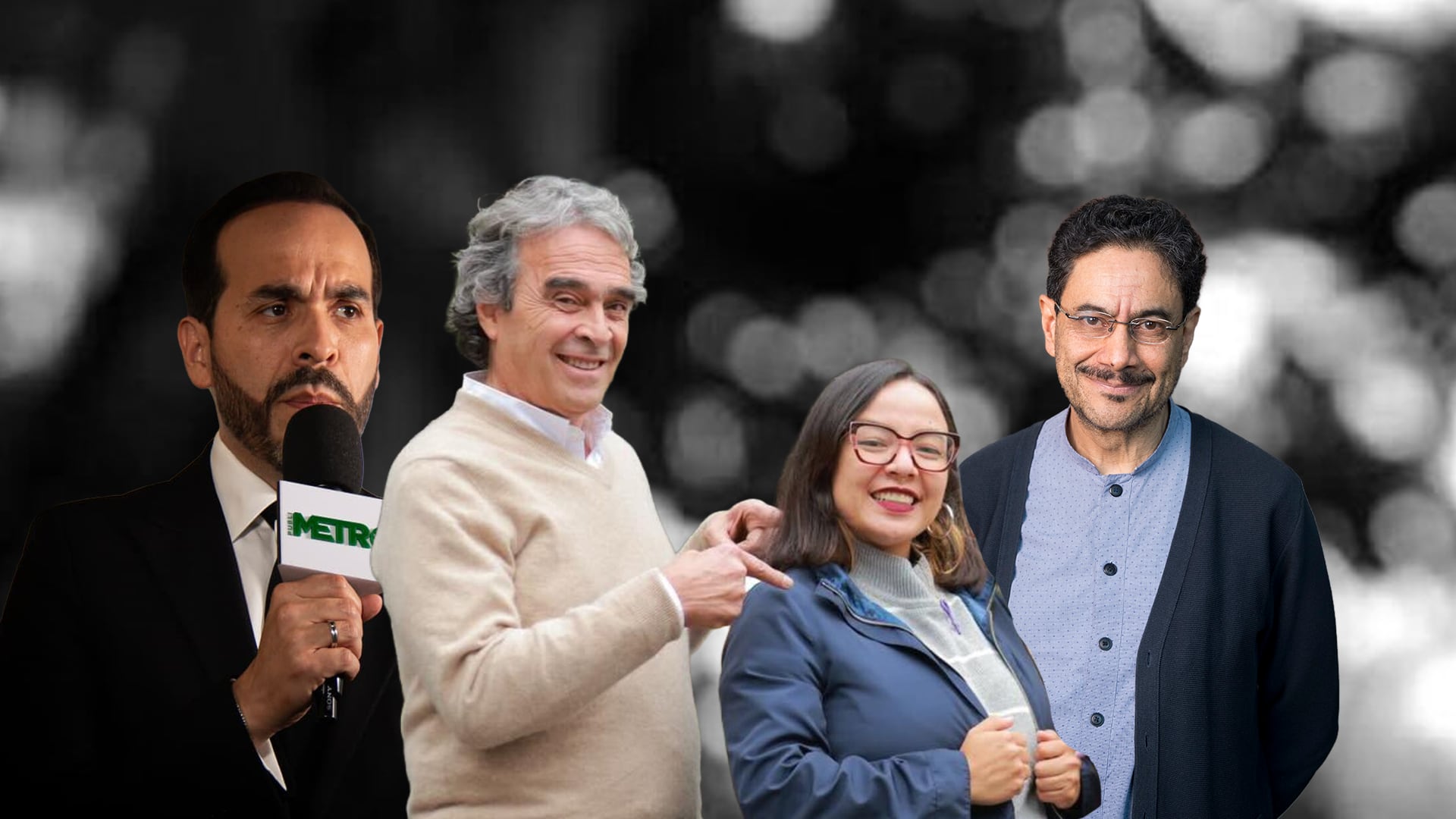 Jeniffer Pedraza, Sergio Fajardo, Abelardo De la Esprilla e Iván Cepeda