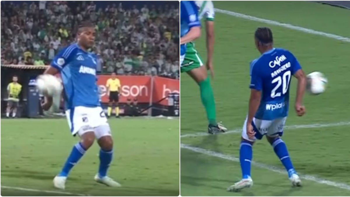 Mano de Danovis Banguero en el área de Millonarios no fue dada como penal para Nacional
