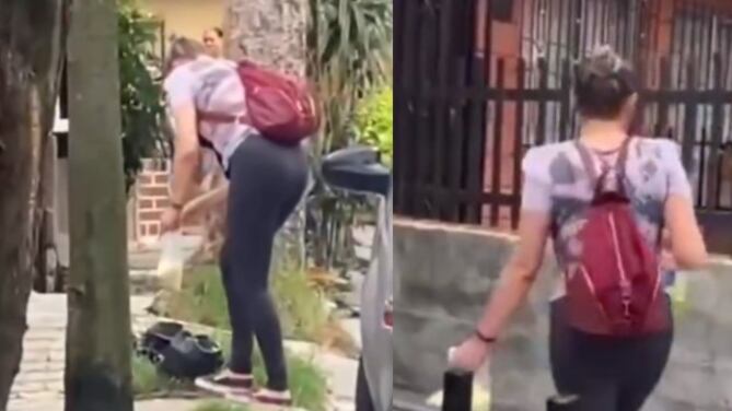 Denuncian a mujer arroja veneno para perros frente a su casa.