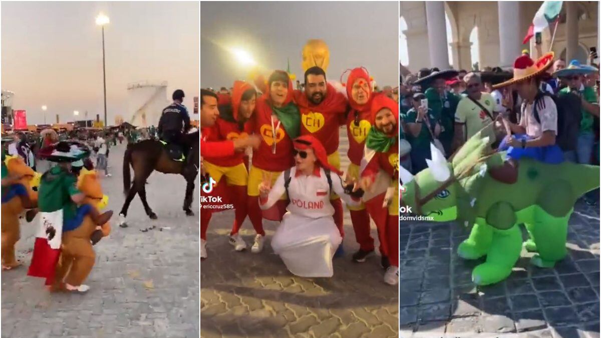 Aficionados mexicanos hacen de las suyas en el Mundial de Qatar 2022