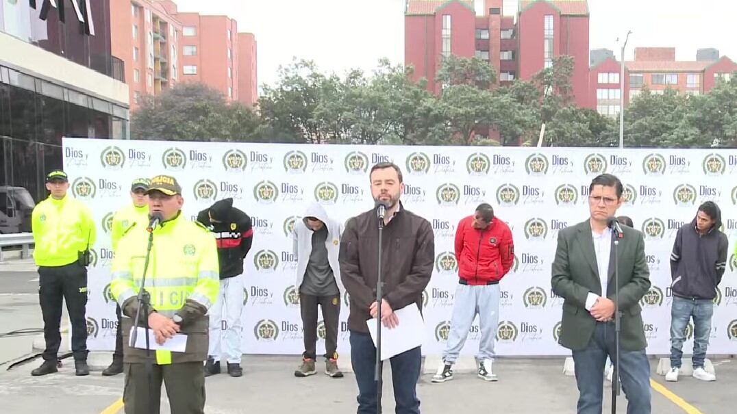 Capturas de criminales en Bogotá.