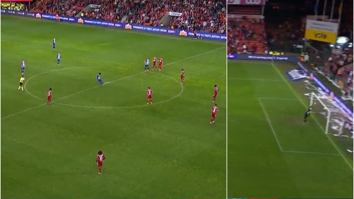 Orban sorprendió a todos con un bombazo directo en el saque de media cancha