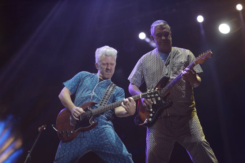 Bersuit Vergarabat, de Argentina, durante su presentación en Rock al Parque 2022 en Bogotá.