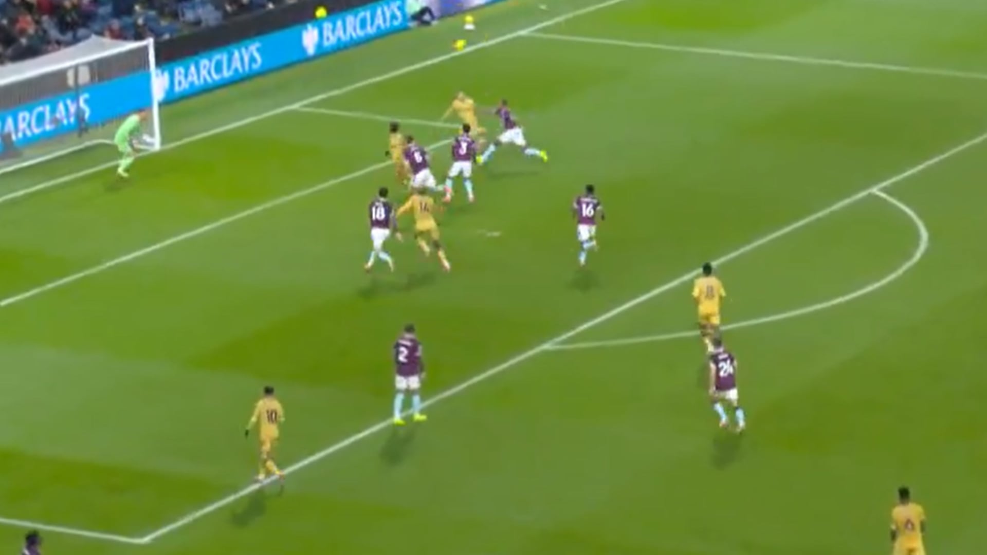 Gol de Daniel Muñoz - Foto: Captura de pantalla de la transmisión oficial de ESPN tomada el 3 de diciembre del 2025