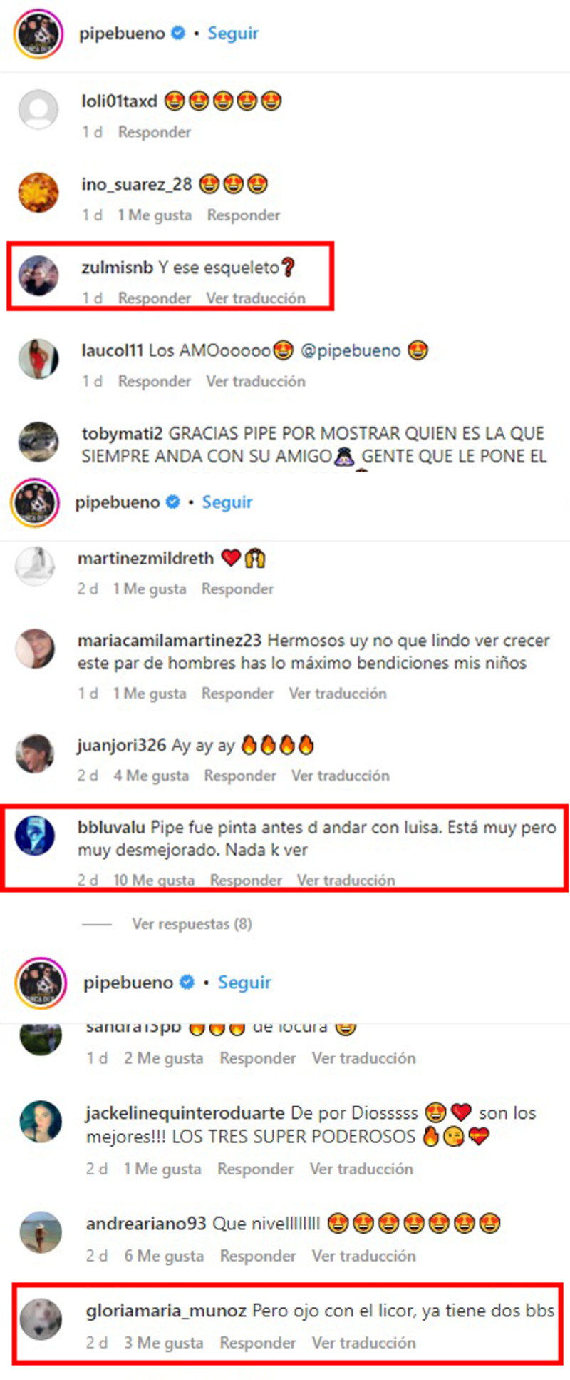 Pipe Bueno ha recibido algunos comentarios negativos por su aspecto
