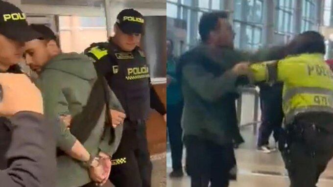 Captura del ciudadano canadiense que golpeó a un policía en aeropuerto El Dorado.
