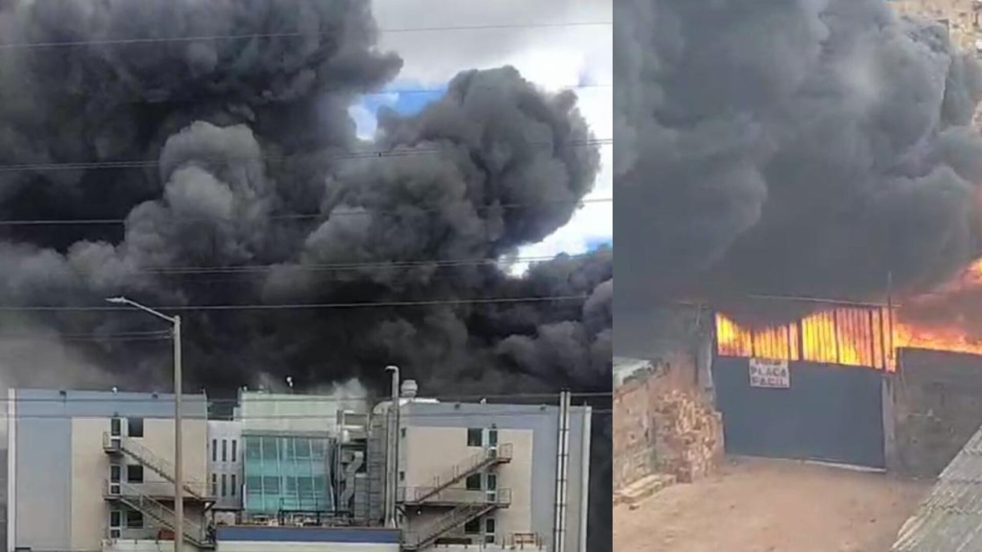 Incendio cerca al hospital de Meissen, sur de Bogotá.