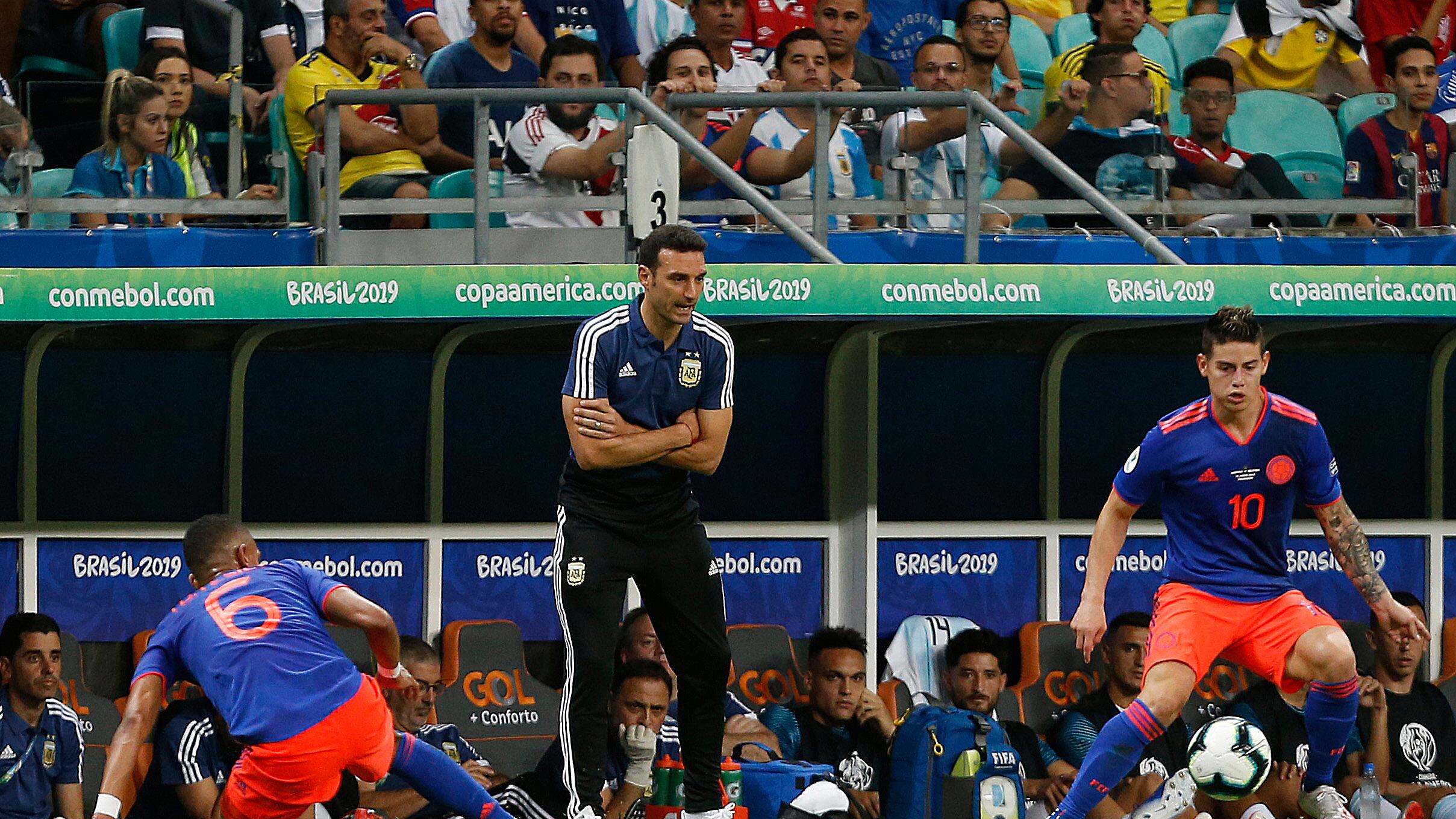 La imponente era de Lionel Scaloni en Argentina no ha sido imponente cuando es Colombia