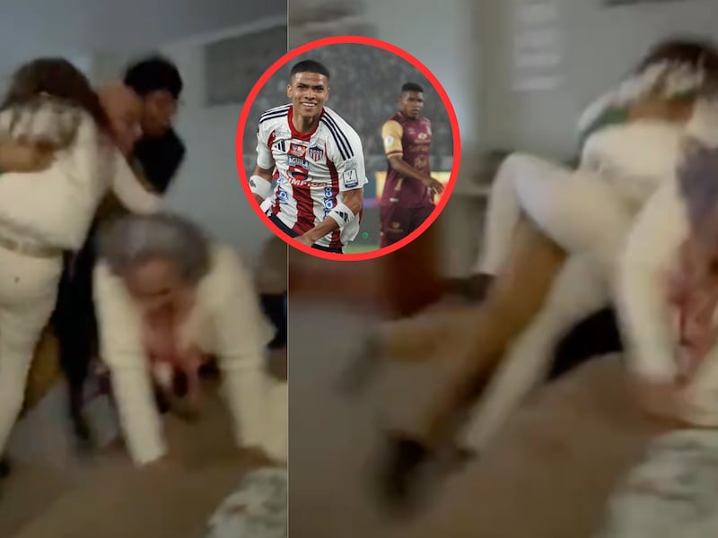 Todos sobre la abuelita 😱: Gol de Junior en la final provocó una montonera sobre una pobre señora