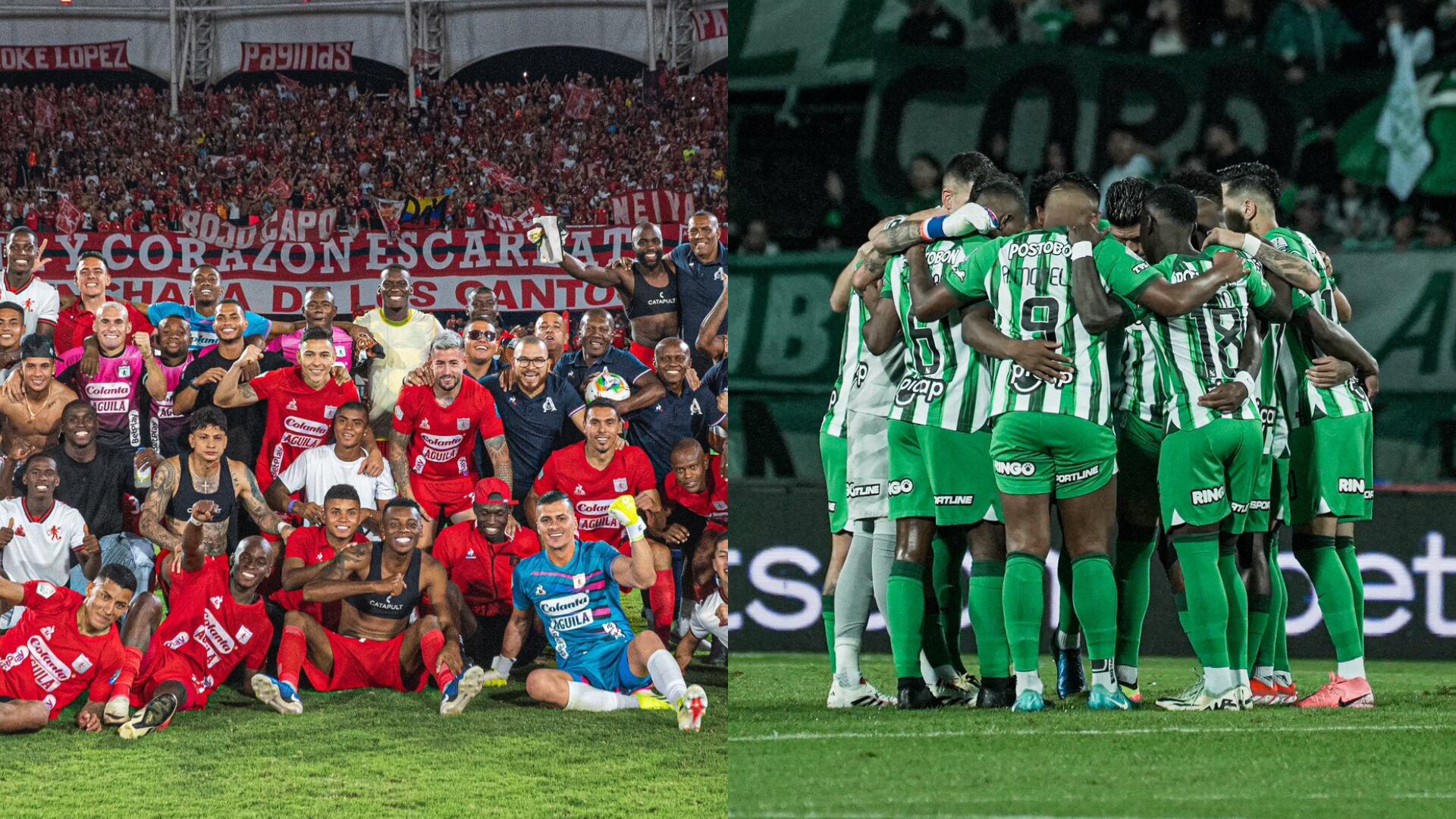 América y Nacional - Fotos: Redes sociales de los equipos