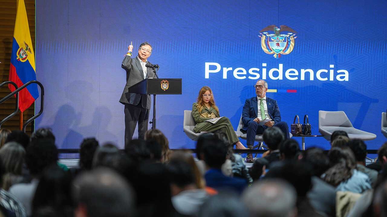 Gustavo Petro durante la Primera Cumbre de Financiamiento para las Transiciones Energéticas