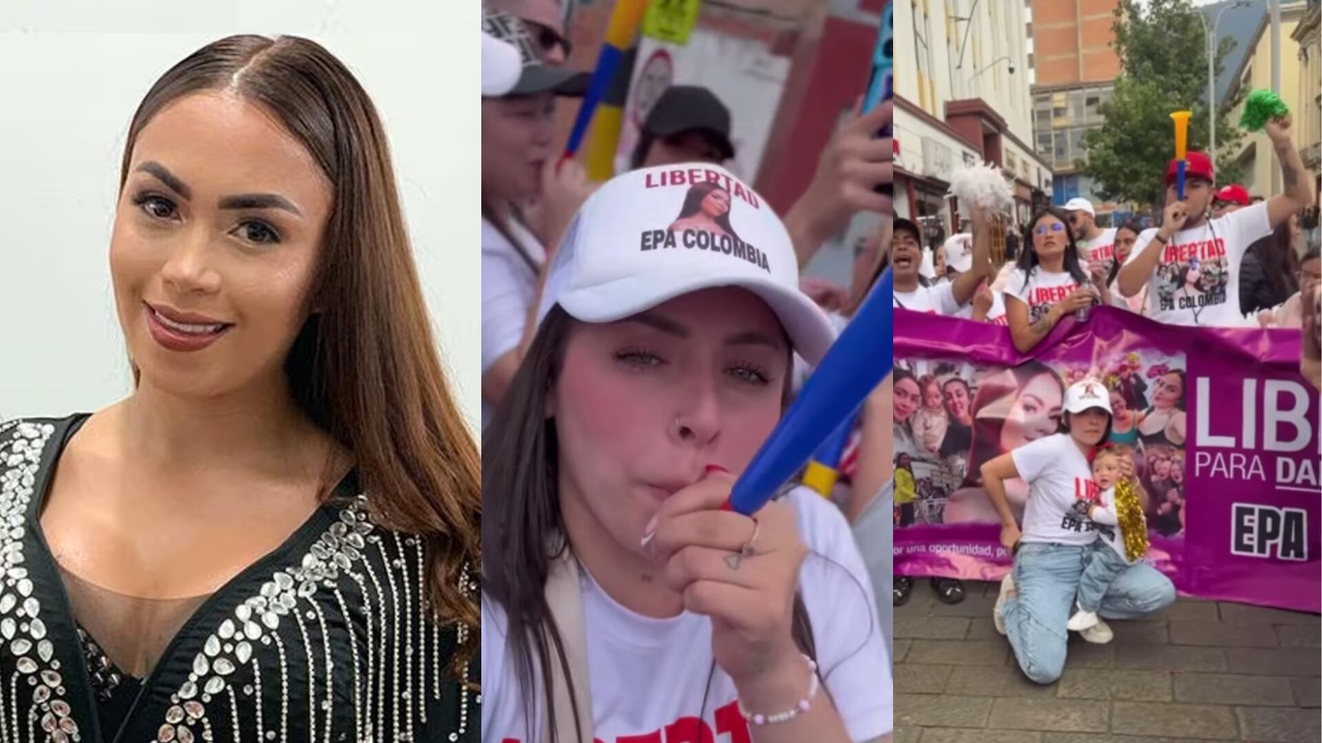 Familiares de Epa Colombia marcharon a favor de la libertad de la empresaria