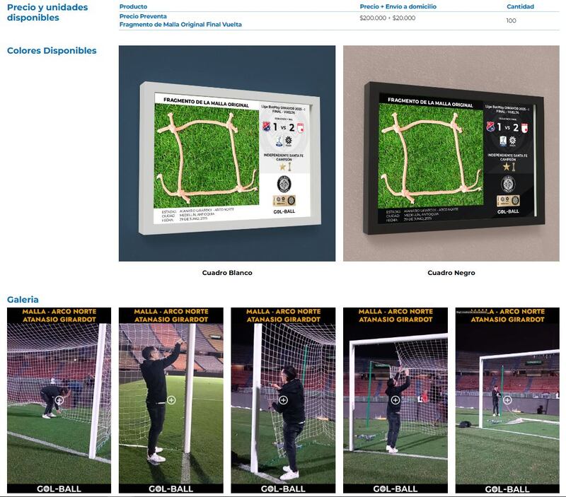 Pusieron a la venta balones y objetos de final del FPC: el del gol de Rodallega se fue en 15 millones