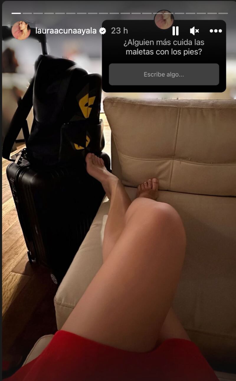 Laura Acuña medida de seguridad en aeropuerto