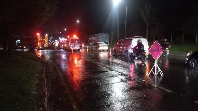 Accidente en el norte de Bogotá
