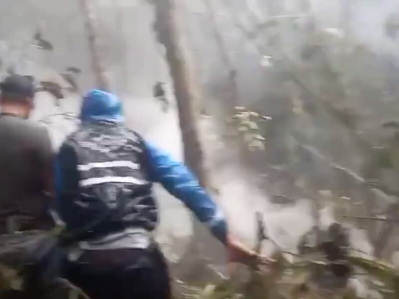 Video: accidente de helicóptero del Ejército dejó nueve personas muertas en el sur de Bolívar