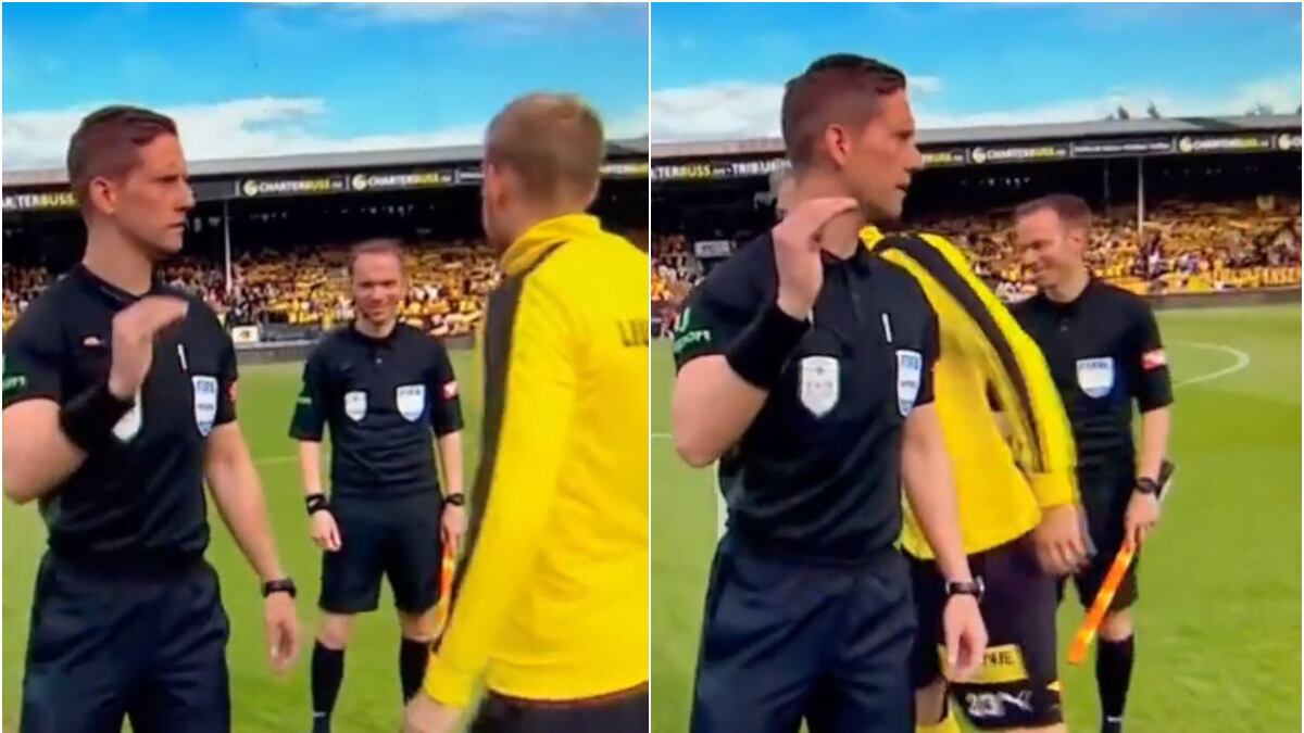 ¡Lo dejó en visto! Jugador le negó el saludo al árbitro que quedó desconcertado