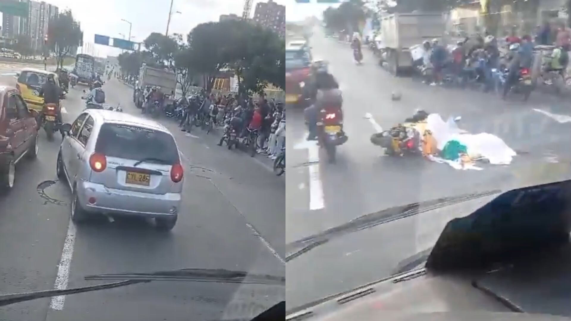 Motociclista muere al chocar con una volqueta.