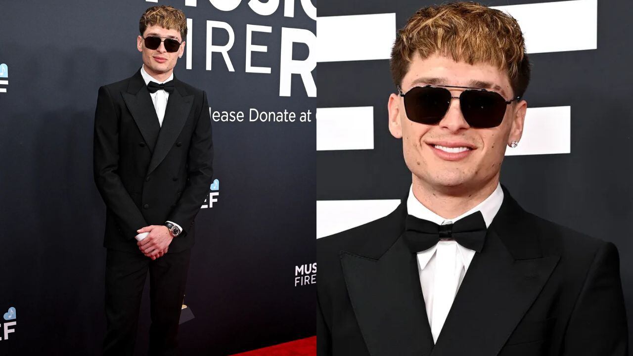 El cantante se tiñó la punta del pelo de color dorado.