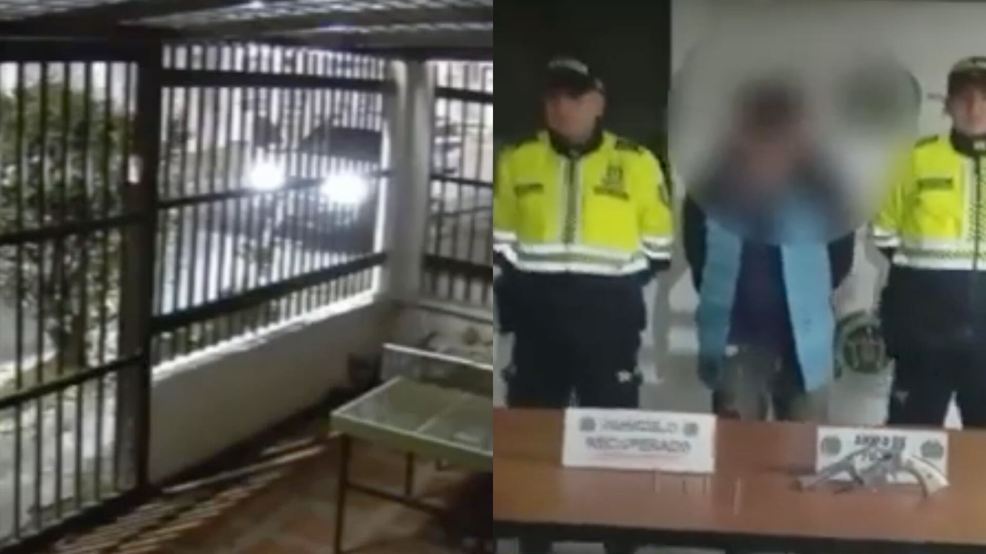 Tiroteo entre policías y ladrones en Bogotá.