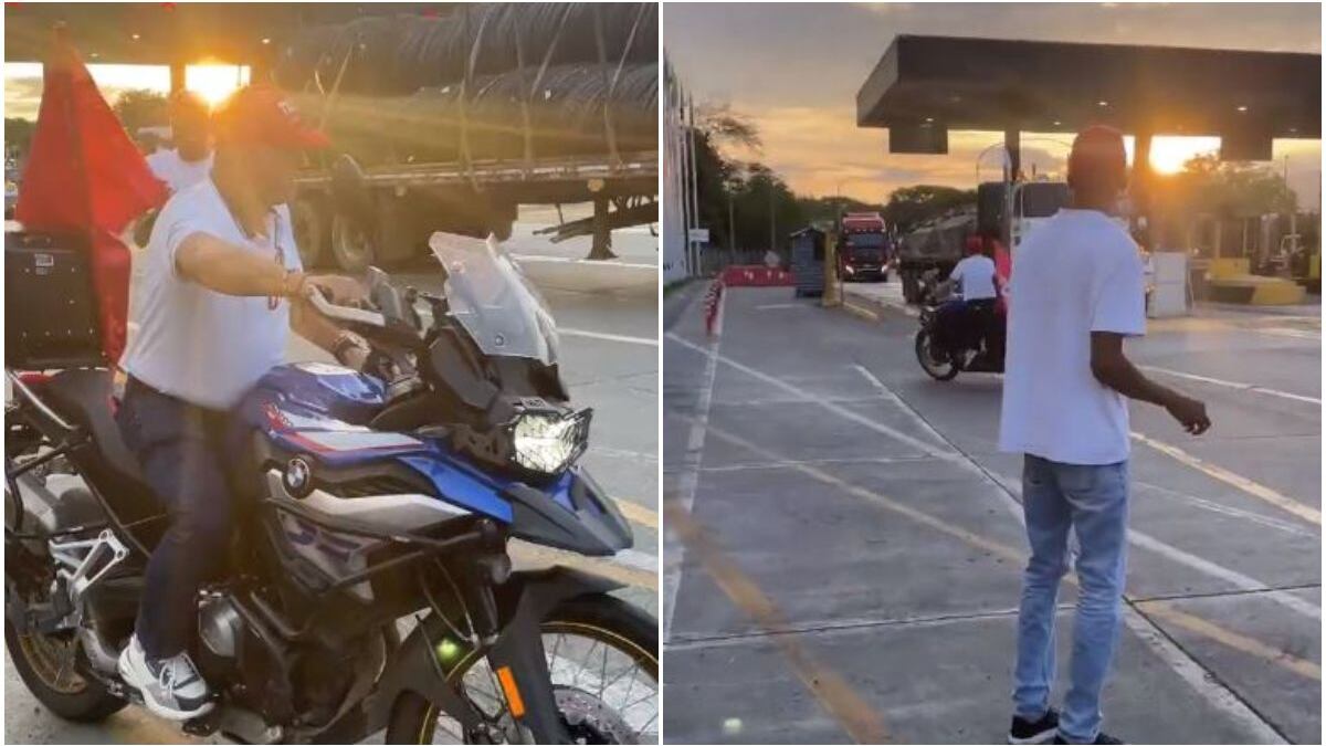 Tulio Gómez cometió enorme imprudencia vial a bordo de una motocicleta