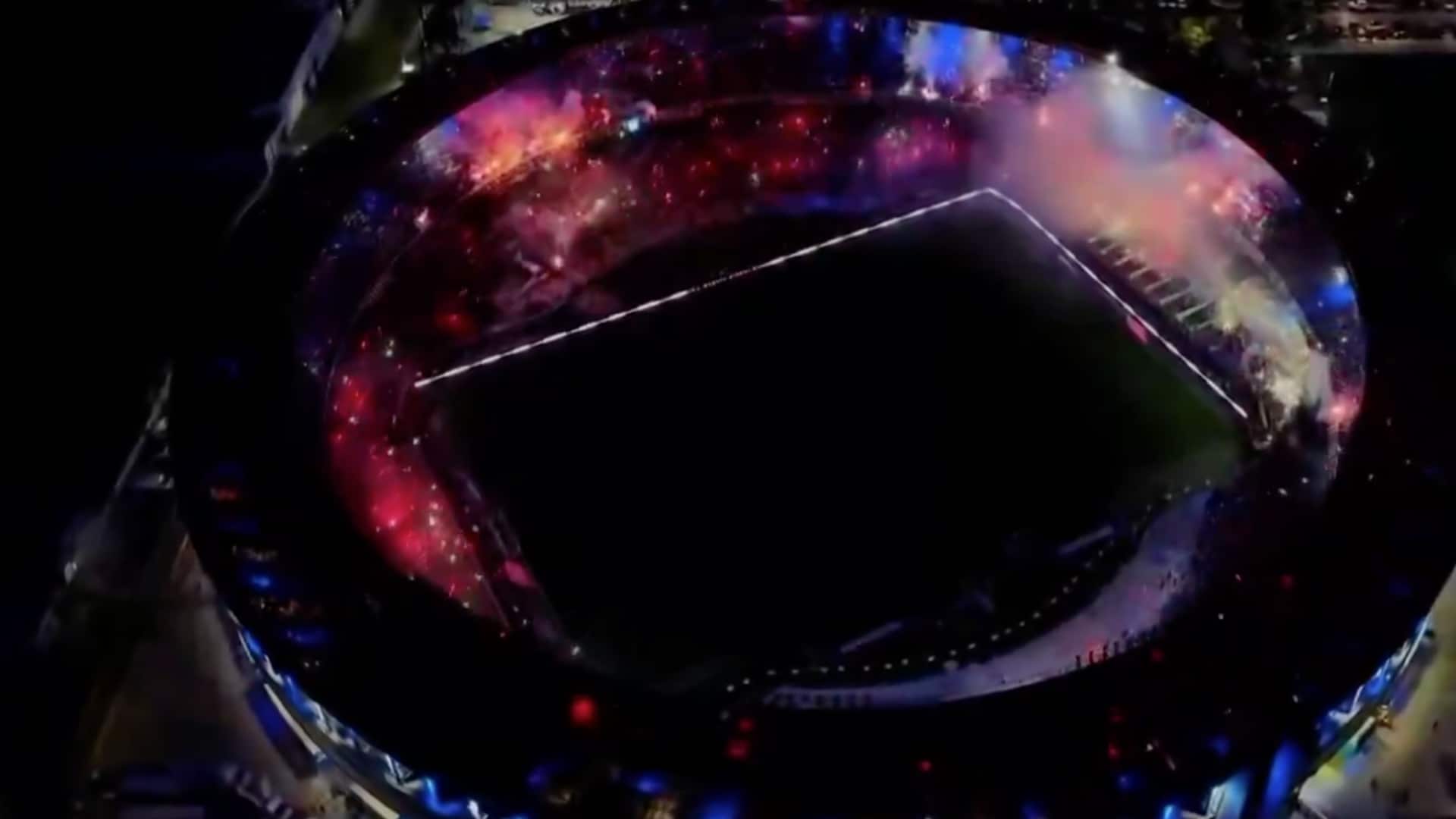 Salida de hinchas de Racing en Copa Libertadores - Foto: Captura de pantalla de la transmisión del partido tomada el 4 de noviembre del 2025