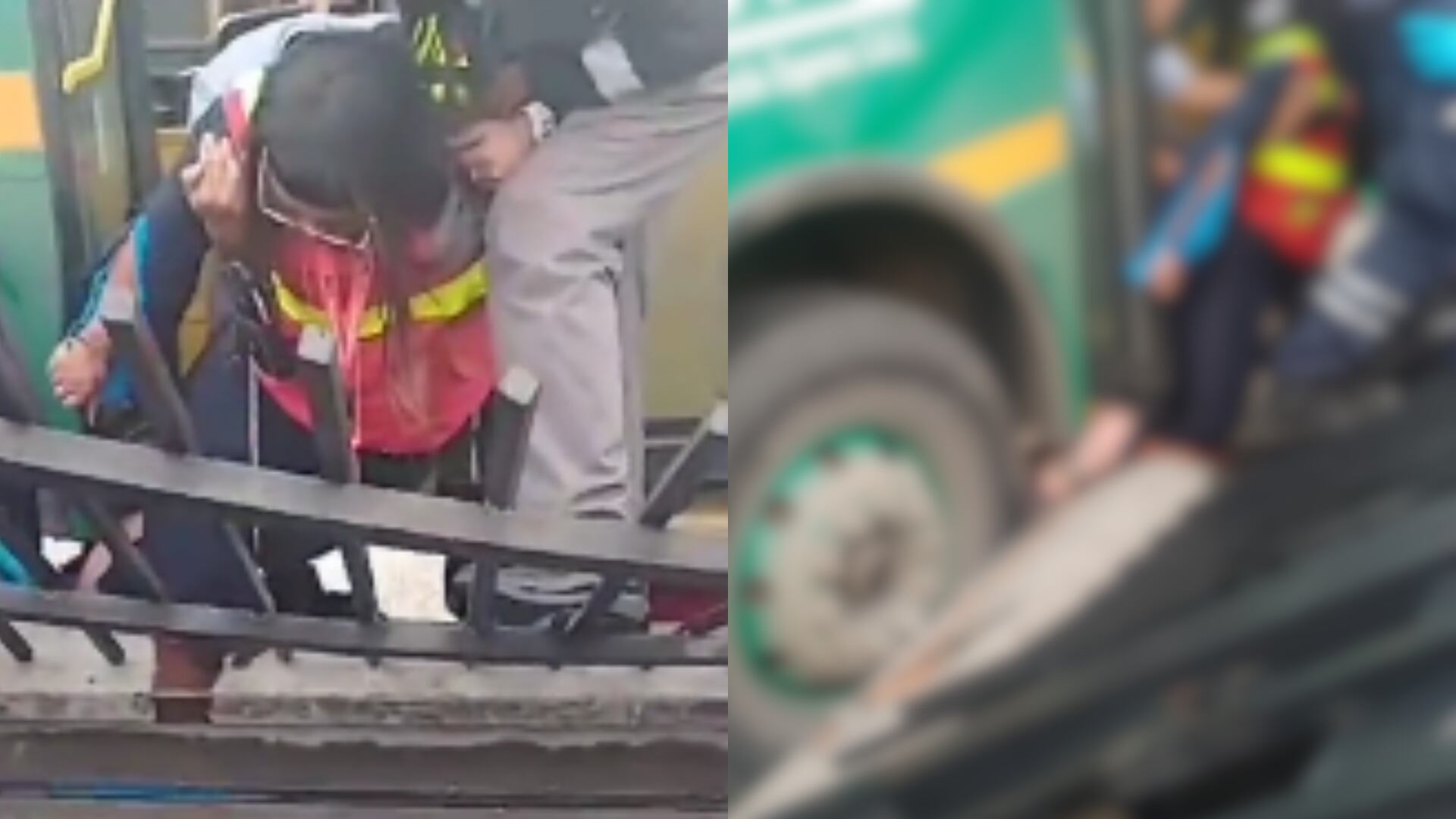Operarios de TransMilenio fueron atropellados por alimentador, operaria quedó con su pierna destrozada