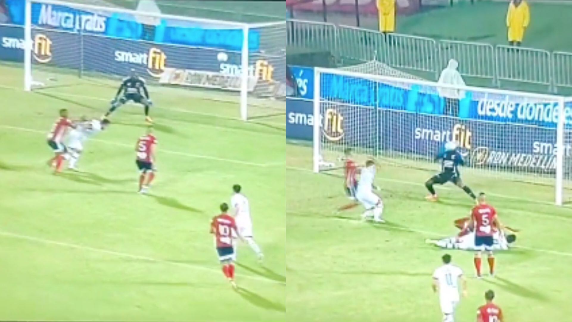 El penalti clarísimo que dejaron de pitarle al Deportivo Pasto ante el DIM.