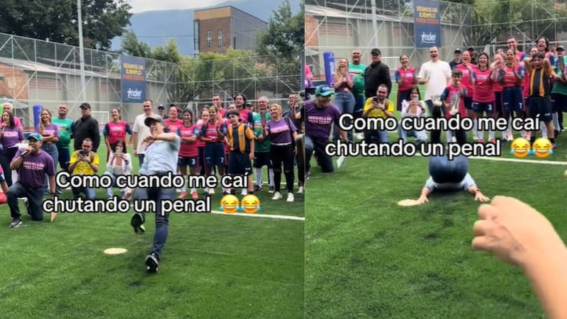 Como futbolista es buen político: Fico Gutiérrez se cayó al intentar lanzar un penal