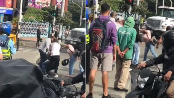 Nueva pelea entre conductores en Medellín