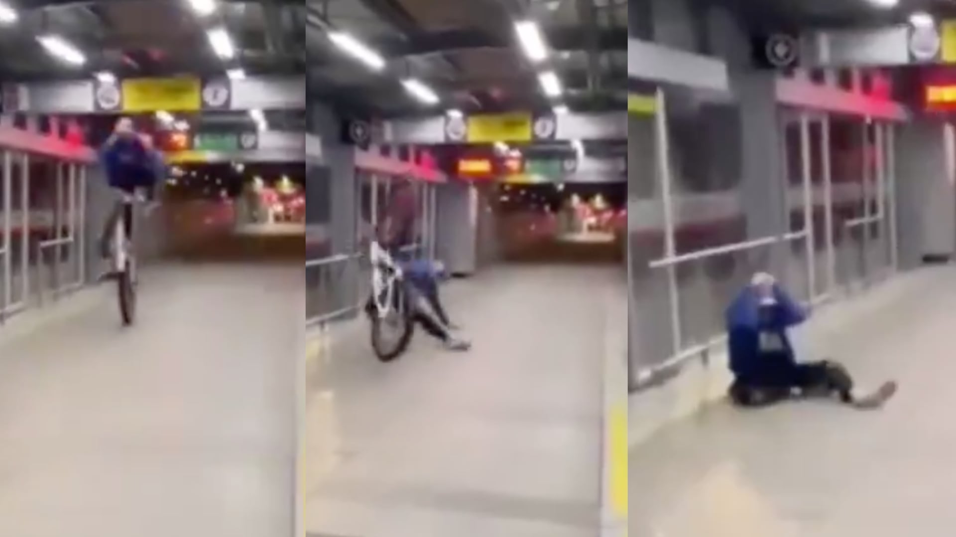 Por dárselas de chistoso se descalabró contra el techo de una estación de TansMilenio; las burlas no paran en redes sociales