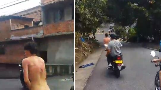 Presunto ladrón fue golpeado y obligado a correr desnudo en Medellín