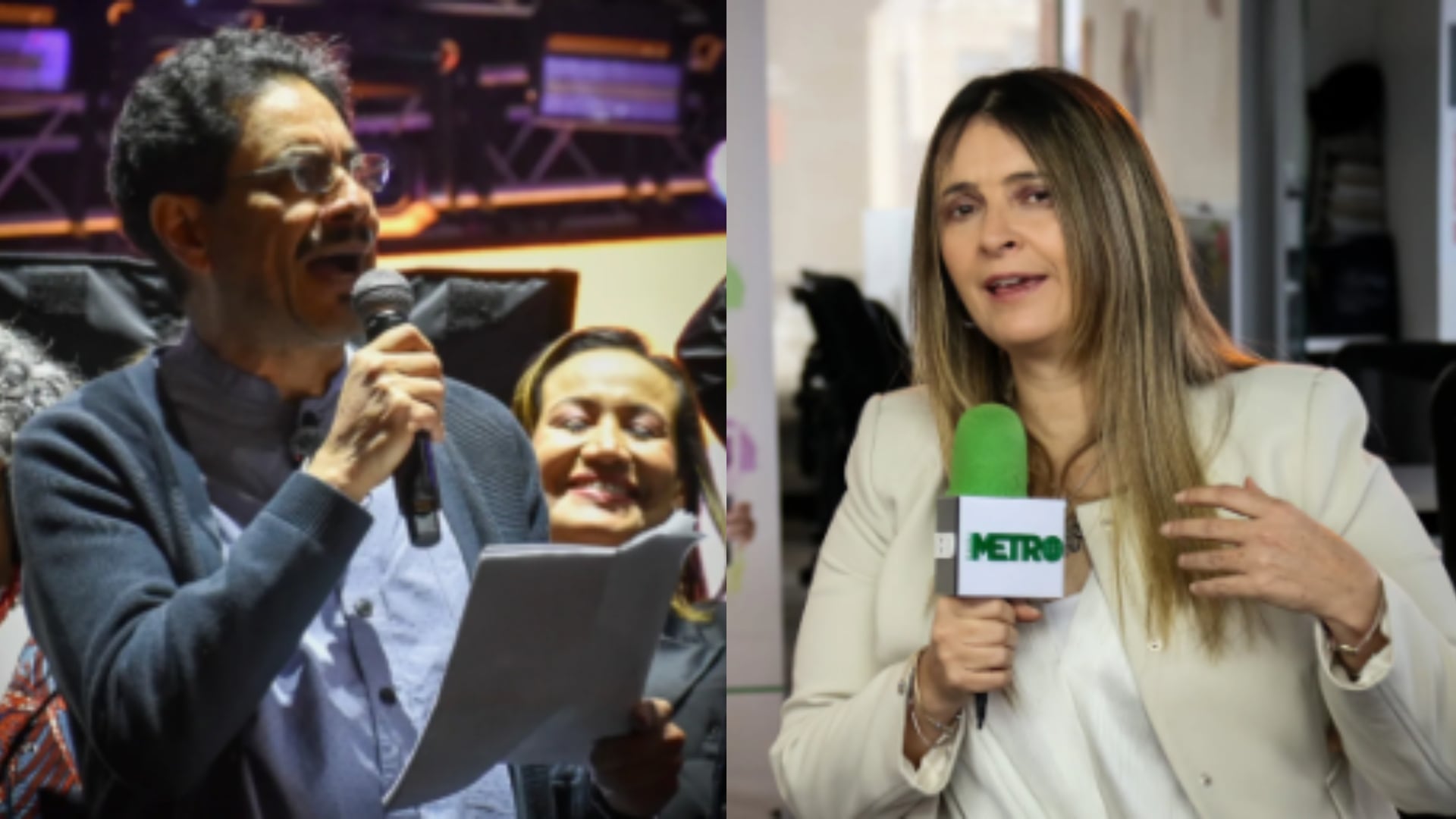 Iván Cepeda candidato a la presidencia de la República por el Pacto Histórico y Paloma Valencia, candidata por el Centro Democrático.