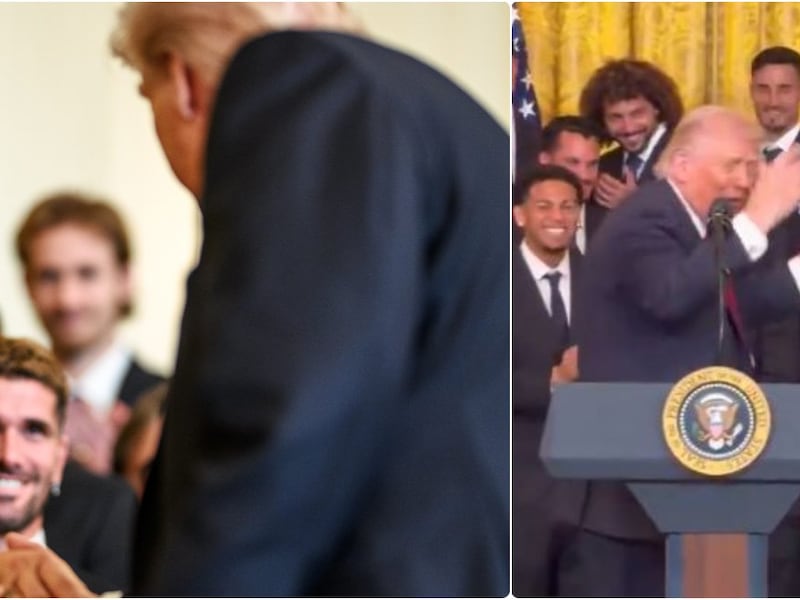 “Ningún feo”, Trump hizo sonrojar a De Paul por el piropo que le echó