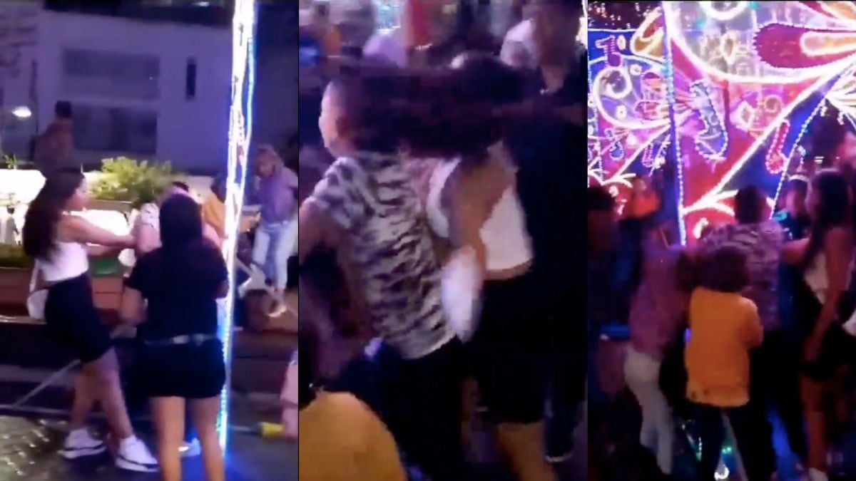 Una mujer encontró a su esposo con la novia disfrutando del alumbrado navideño en Cali