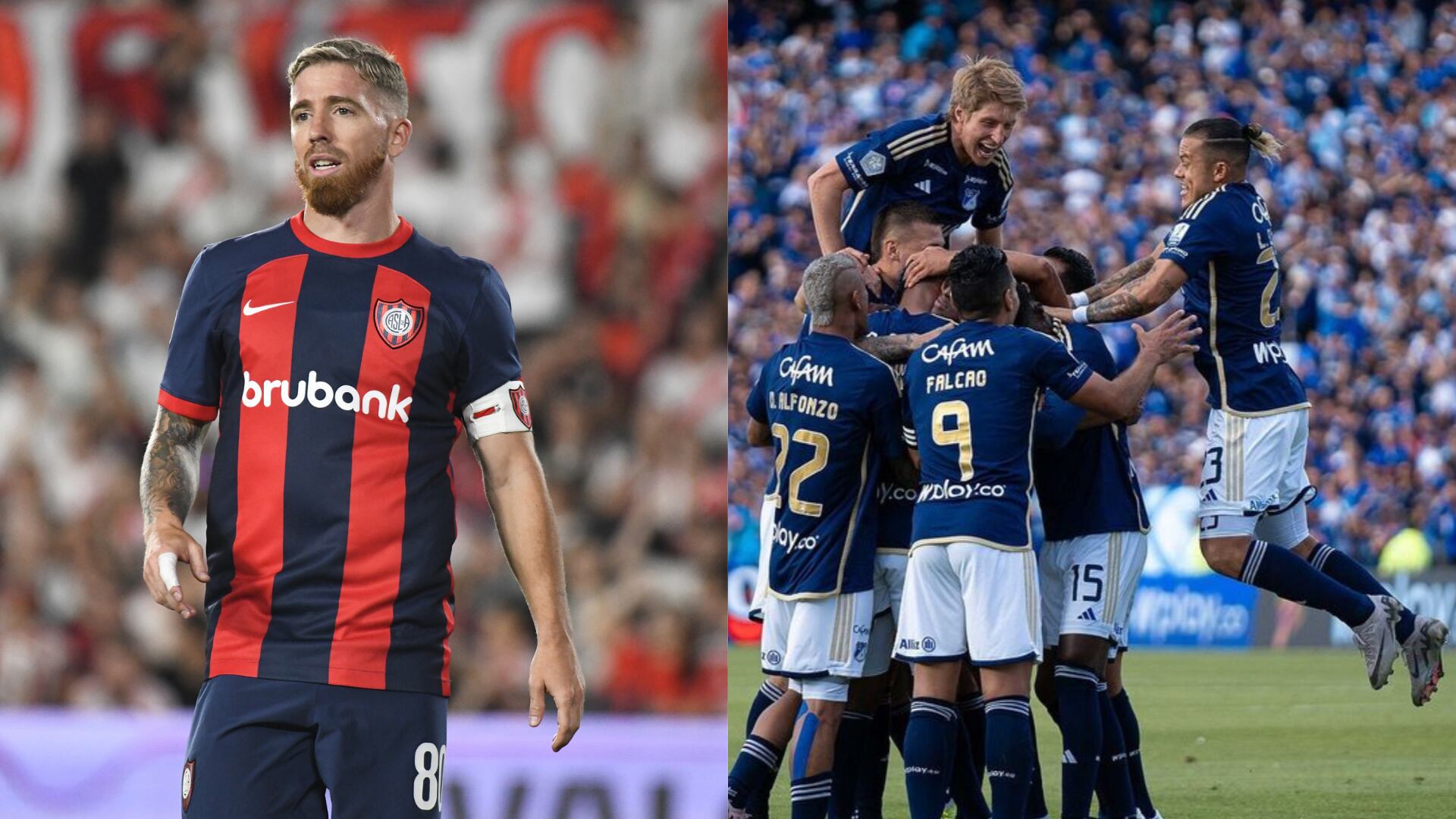 San Lorenzo y Millonarios - Fotos: Getty y redes sociales